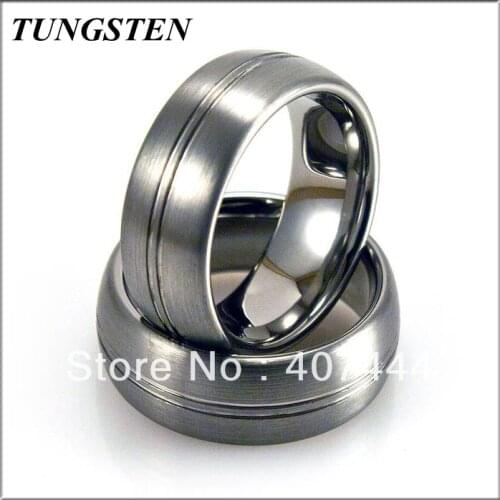2013 New Arrival 8mmTungsten Double Polished Center Line Ring Wholesale 10 pieces /lot Free Shipping