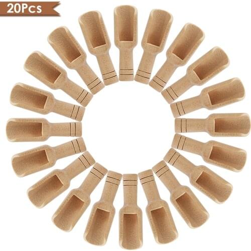 20pcs Mini Wooden Spoons Spices Milk Powder Spoon Bath Salt Spoon Solid Wooden Spoon Tea Coffee Seasoning Wooden Spoon