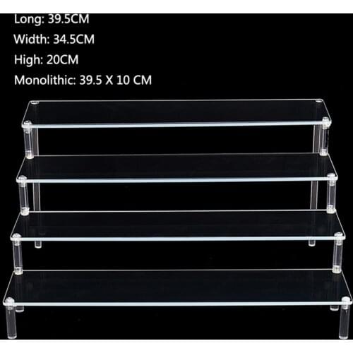 4 Layer Acrylic Cosmetics Storage Rack Detachable Cartoon Character Frame Holder Toy Car Model Perfume Display Stand Organizer