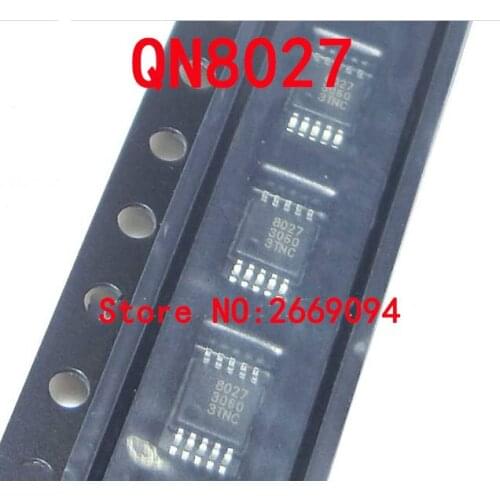 50pcs /100pcs QN8027 8027 QN8027-SANC MSOP10 High Performance Digital FM Transmitter for Portable Devices 100%new original