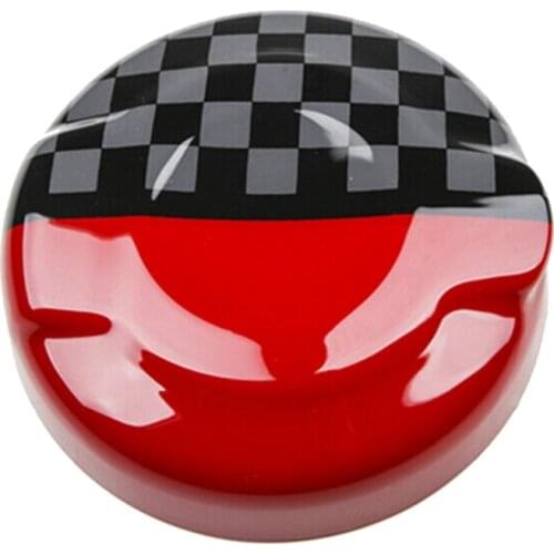 ABS Fuel Tank Filler Protection Cover Gas Cap Cover Trim Decor for Mini Cooper F55 F56 F57 2.0T Accessories Red+Black