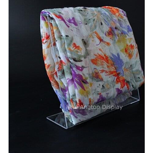 Acrylic scarf display L type plexiglass jewelry display stand