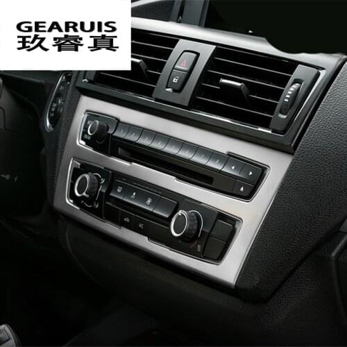 Car Styling Interior Air Conditioning CD Panel Cover Sitcker Trim For BMW F20 F21 1 Series 118i 120i 135i LHD Auto Accessories
