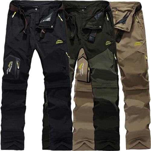 Quick Dry Removable Hiking Pants Men Outdoor Summer Breathable Sports Shorts Men Mountain Camping Trekking Fishing Trousers 6XL