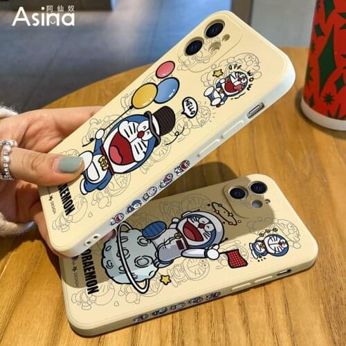 ASINA Straight-sided Edge Case For iPhone 12 Pro Max XS Max XR X 6 7 8 Plus SE2 Soft Silicone Square Cartoon Capa For iPhone 11