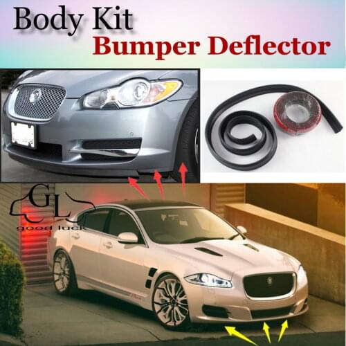 Bumper Lip Deflector Lips For Jaguar XJ X350 X358 XJ351 XJ6 XJ8 Vanden Plas XJR Front Spoiler Skirt / Body Kit / Strip