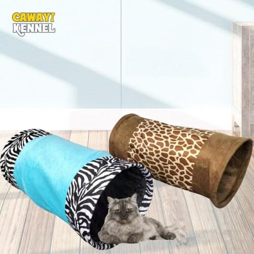 Cawayi Kennel Cat Tunnel Pet Tube Collapsible Play Toy Indoor Outdoor Kitty Puppy Toys for Puzzle Exercising Hiding Training