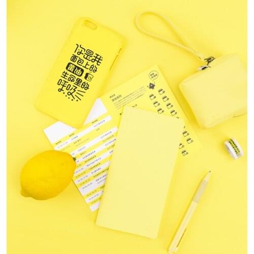 Kinbor Weekly Plan Multifunctional Notebook Diary Notebook Stationery Hand Book Yellow Notebook