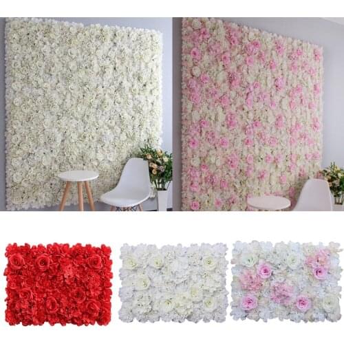 Artificial Silk Rose Flower Wall Decoration Decorative Wedding Decoration Backdrop 3 Colors