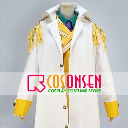 COSPLAYONSEN One Piece Marines Admiral Borsalino Admiral Kizaru Uniform Cosplay Costume All Sizes Custom Made