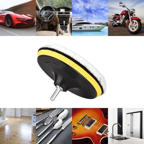 5Pcs Wool Polishing Pads Kit 6 Inches Car Buffing for Automobiles Details Self-adhesive Wool Pad