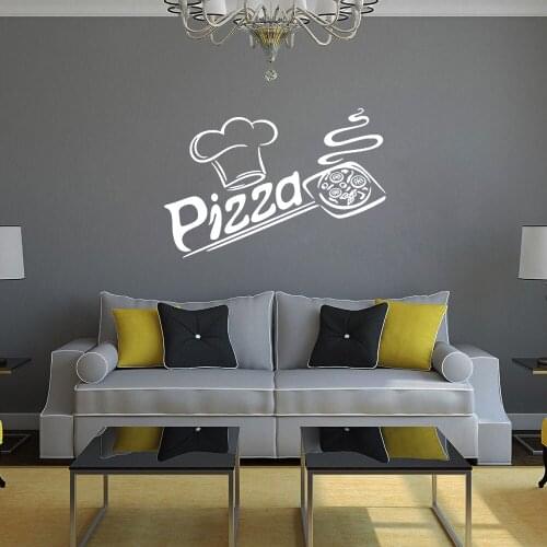 Pizza Sticker Food Restaurant Decal Poster Vinyl Art Wall Decals Pegatina Quadro Parede Decor Mural Pizza Decal Sticker DW7449