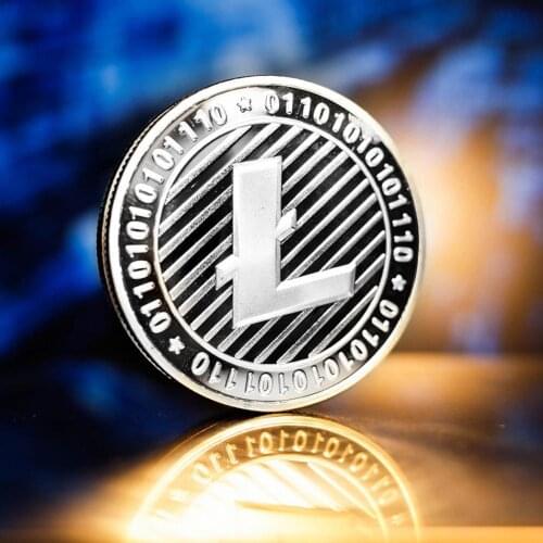 New Creative Litecoin Coin Souvenir Silver Plated Collectible Great Gift Litecoin Art Collection Physical Commemorative Coin40mm
