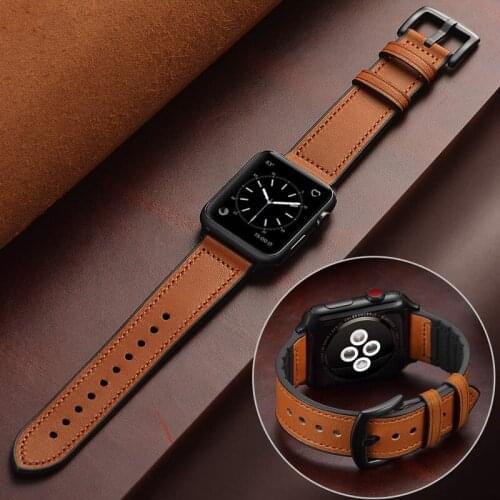 Silicone Leather strap for Apple watch band 44mm 40mm iWatch band 42mm 38mm Leather watchband bracelet Apple watch 5 4 3 2 1 44