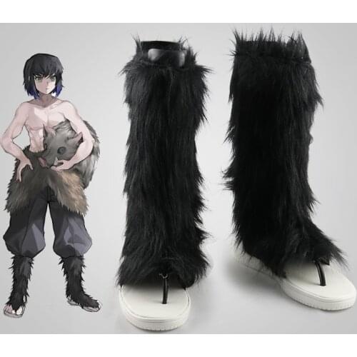 Anime Demon Slayer Kimetsu no Yaiba Hashibira Inosuke cosplay shoes custom made