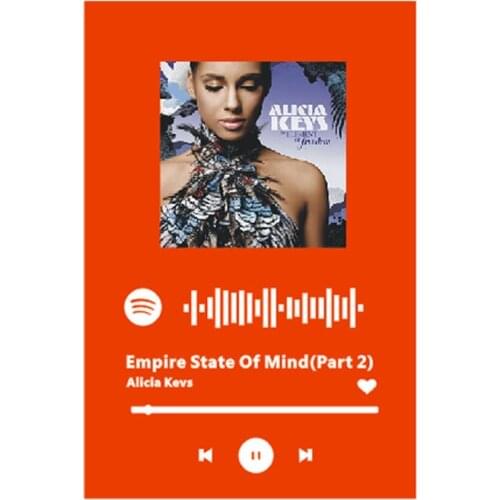 Creative Personalized Customization Photo Music Board Red Yellow Blue Green Acrylic Spotify Code Album Cover Anniversary Plaque