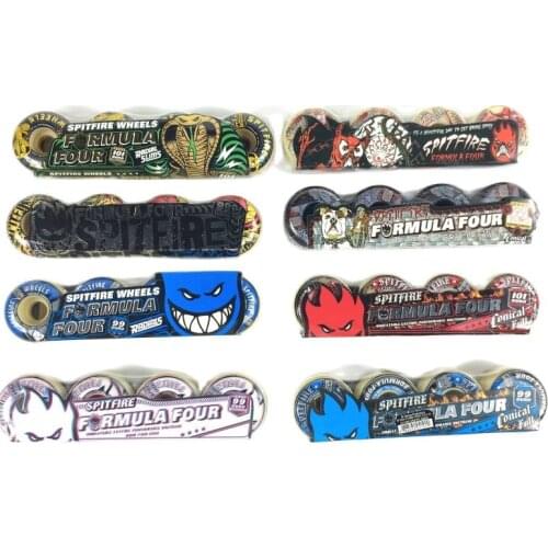 Spitfire SHR Skateboard Wheel Professional High Resilience Size 54*32mm 99D 101D 52*32 53*32mm Hardness And Bearing Black