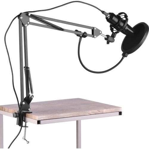 USB Professional PC Microphone Set Cardioid 192KHz/24Bit Noise-Cancelling Condenser Mic Compatible & Windows XP/Vista/7/8/10/Mac