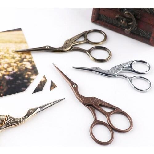 Crane type hand patchwork tools antique scissors paper cut scissors handicraft scissors sharp
