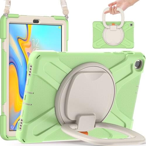 360 Rotation Hand Strap&Kickstand Silicone Case for Samsung Galaxy Tab A 10.1 2019 SM-T510 T515 Tablet Protective Cover+Pen