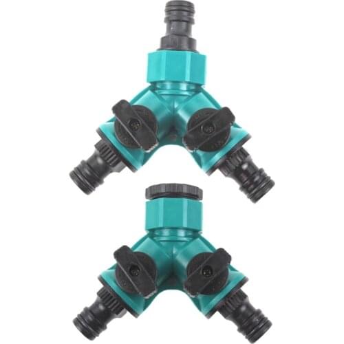 Irrigation Y Shape Tap Connector Garden Hose Adapter Splitter Garden Watering Irrigation System Tool Quick Coupling Drip
