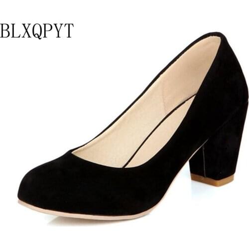 Hot Sale Zapatos Mujer Tacon Big Size 31-47 3 Colour New Spring Autumn Pumps Women Shoes High Heels Round Toe Party 222-6