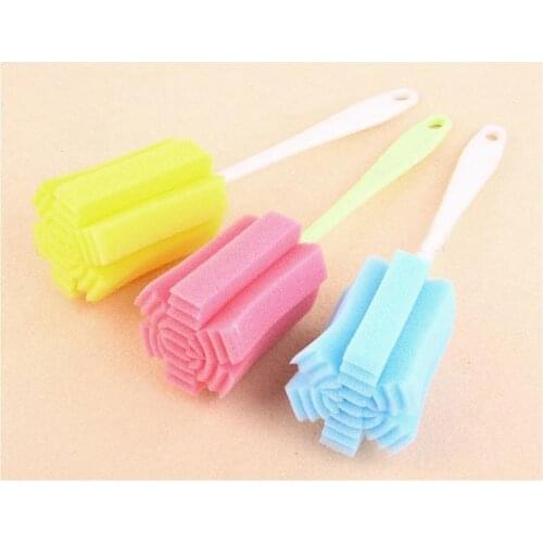 1Pc Cup Brush Kitchen Cleaning Tool Sponge Brush For Wine Glass Bottle Coffe Tea Mug Handle Brush Cleaner Limpia Biberones