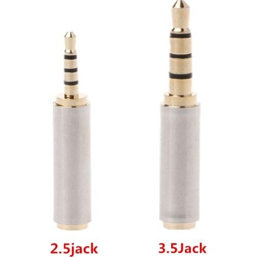 2.5mm 3.5mm Transfers Audio Connector Stereo Earphone Jack Plug Converter Adapter