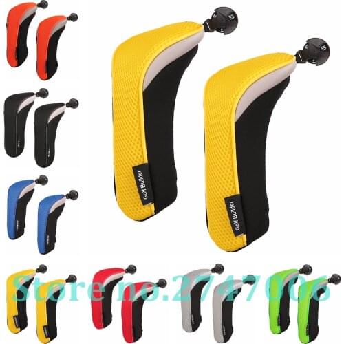 2pcs/set Thick Neoprene Foam Golf Club Hybrid Head Covers Utility UT Covers