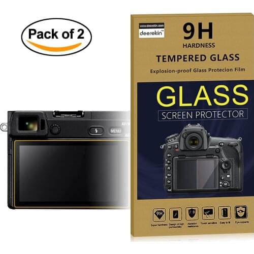 2x Self-Adhesive 0.25mm Glass LCD Screen Protector for Sony Alpha A6600 A6400 A6100 A6300 A6000 A5000 A3000 Digital Camera