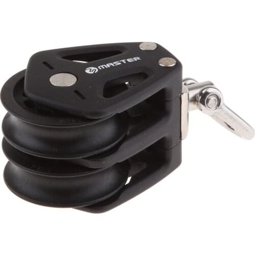 35mm Eye Swivel Double Pulley Bearing Block for Marine, Sailboat, Yacht