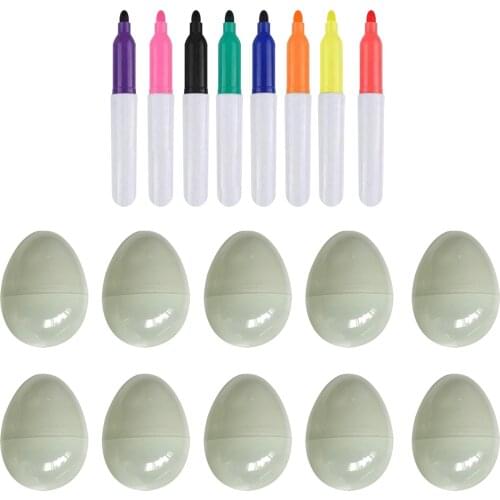 5/10PCS Easter Eggs Happy Easter Decoration Painted Luminous Eggshell DIY Craft Kids Gift Easter Decoration For Home