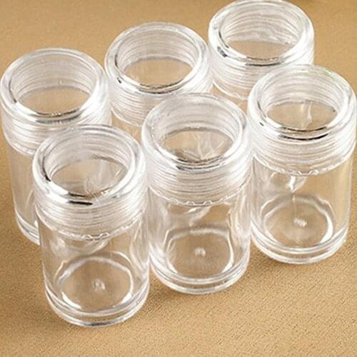 60Pcs/Set Diamond Painting Beads Box With Lid Clear Rhinestone Storage Boxes Embroidery Beads Container Bottles 2.6cm*2.9cm