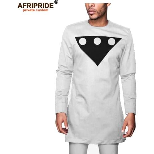 African Attire for Men Long Sleeve Slim Fit Shirt Pants Set Tracksuit Men`s Dashiki Shirt Suit AFRIPRIDE A2016006