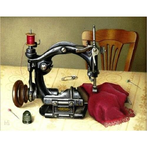 Diamond Painting Full Display Cross Stitch sewing machine 5D DIY Square/Round Diamond Embroidery Needlework Drill YG564