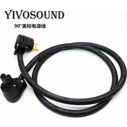 Yivosound Hifi audio power cord EU/US 90 power plug socket connector AMP CD player Audio power cable