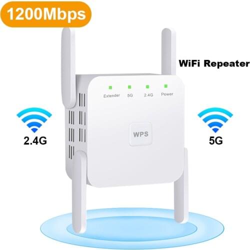 1200Mbps Wireless WiFi Repeater 5G Wifi Repiter 5Ghz WiFi Extender WiFi Router Amplifier Wi Fi Long Range Signal Home Network