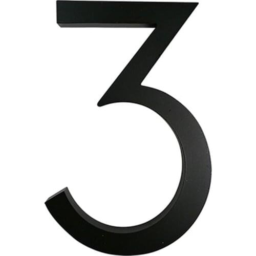Big Floating House Number Sign Black 10cm Modern Building Signage Outdoor Huisnummer Numeros Casa Door Numbers Address Plate