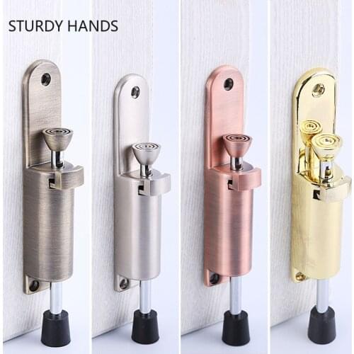 Home Zinc Alloy Foot-operated Lever Door Stop Adjustable Kickdown Door Holder Door Stopper Furniture Hardware Buffer Fittings