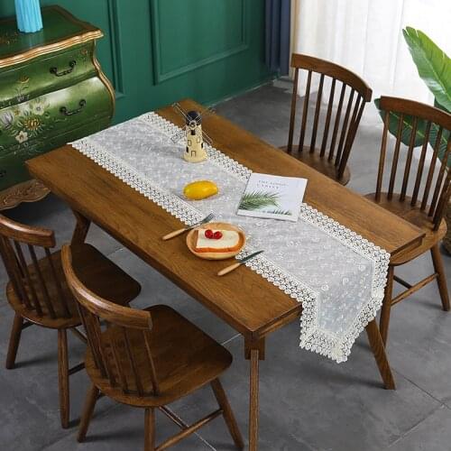 Elegant Nordic Idyllic Lace Table Flag Nordic Idyllic Wind Antique Decorative Table Flag Cloth Square Table Flag