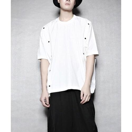 Original design OVERSIZE loose silhouette bat sleeve T-shirt couple casual half sleeve