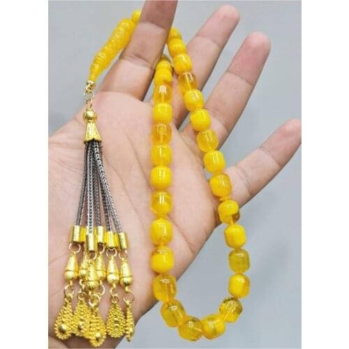 Islamic Tasbih Muslim Rosary Beads 33 Prayer Rosary For Men Bracelet For Men Accessory amber oltu amber stone Handmade Turkey