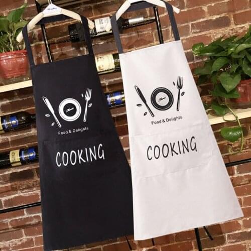 Korean version of waterproof and oil-proof apron kitchen couple adult men and women overalls work clothes custom logo printing