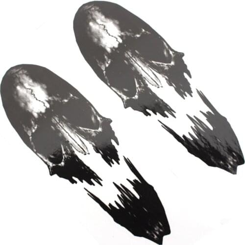 Motorcycle Front Fork Skull Decals Stickers Medal Nameplate For Harley Sportster Softail Dyna Touring Honda Suzuki Yamaha Indian