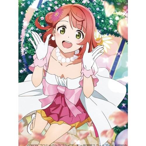 New!Lovelive Nijigasaki High School Idol Club Cos Uehara Ayumu Pink and white School Idol Dress Costume