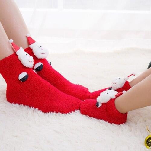 2018 Autumn Family Mom and Baby Christmas Funny Matching Soft Warm Gifts Socks Female Cotton Socks Cute Santa Claus Deer Socks