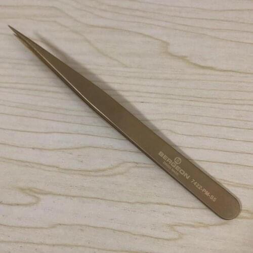 Repair tool original Bergeon 7422-Pm-S5 Brass Anti-magnetic tweezers
