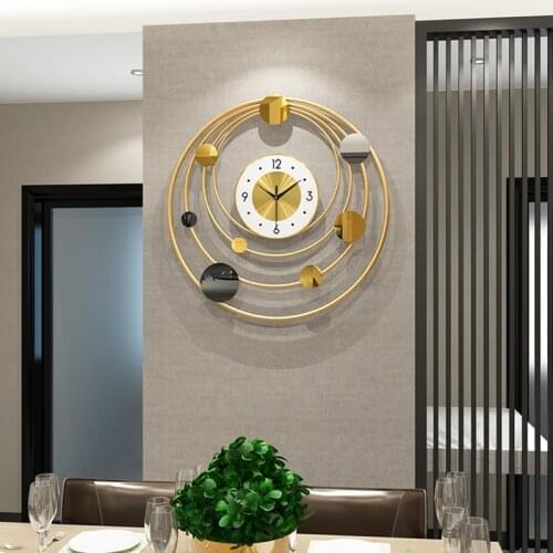 Luxury Nordic Wall Clock Modern Design Large Gold Metal Wall Clock Luxury Living Room Minimalist Creative Wand Klok Home Watch