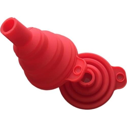 Mini Foldable Funnel Silicone Collapsible Hopper Household Liquid Dispensing Kitchen Tool Random Color