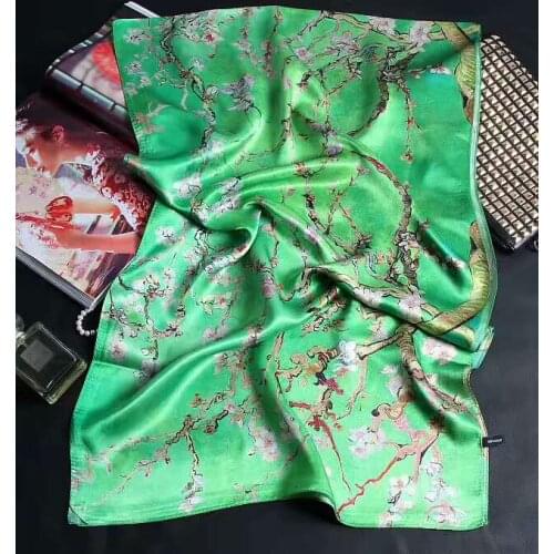 [SLKSCF] ON SALES! 180X55CM Fashion Red MulberrySilk Long Scarf real silk Scarves Green Pure Silk Pashmina Hijabs Female
